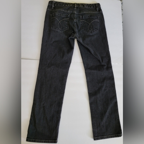 🌸3/$15 Calvin Klein Dark Black Wash Straight Leg Womens Denim Y2K Jeans - Picture 2 of 6